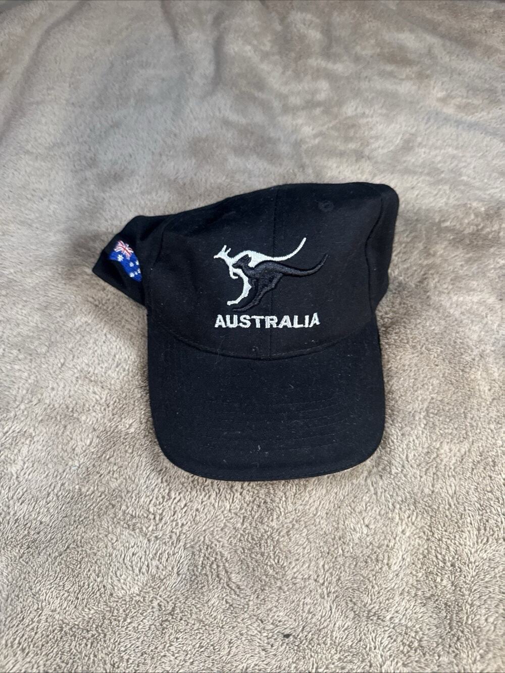 Australia Embroidered Adjustable Hat/ Cap Black Creative Products Entrtprises